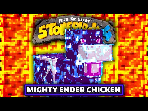 Minecraft StoneBlock 4 | HOW TO BEAT THE MIGHTY ENDER CHICKEN! #12 [Modded Stoneblock]