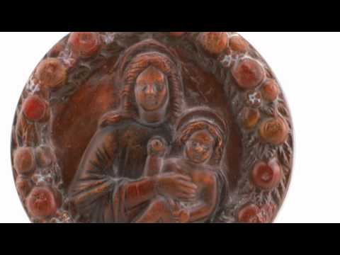Terracotta Madonna and Child Della Robbia Plaque