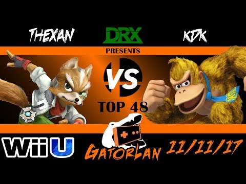 GatorLan Fall 2017 - Top 48 Losers - Thexan (Fox) vs. KDK (Donkey Kong) - Smash 4 - Wii U