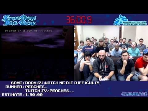 Doom 64 :: SPEED RUN in 1:15:56 (Watch Me Die Difficulty) by PEACHES #SGDQ 2013