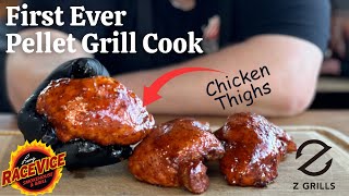 Smoked Chicken Thighs - First time EVER cooking on a Pellet Grill - Z Grills Backyard Warrior WiFi