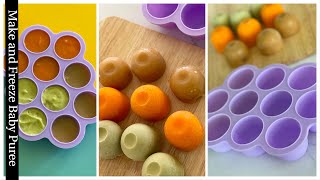 Make and Freeze Baby Puree (5m+) , in collaboration with Nestor Avenue| freezing Baby Food |