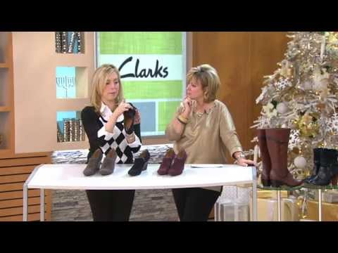 Clarks Artisan Suede Wedge Shooties - Purity Frost with Carolyn Gracie