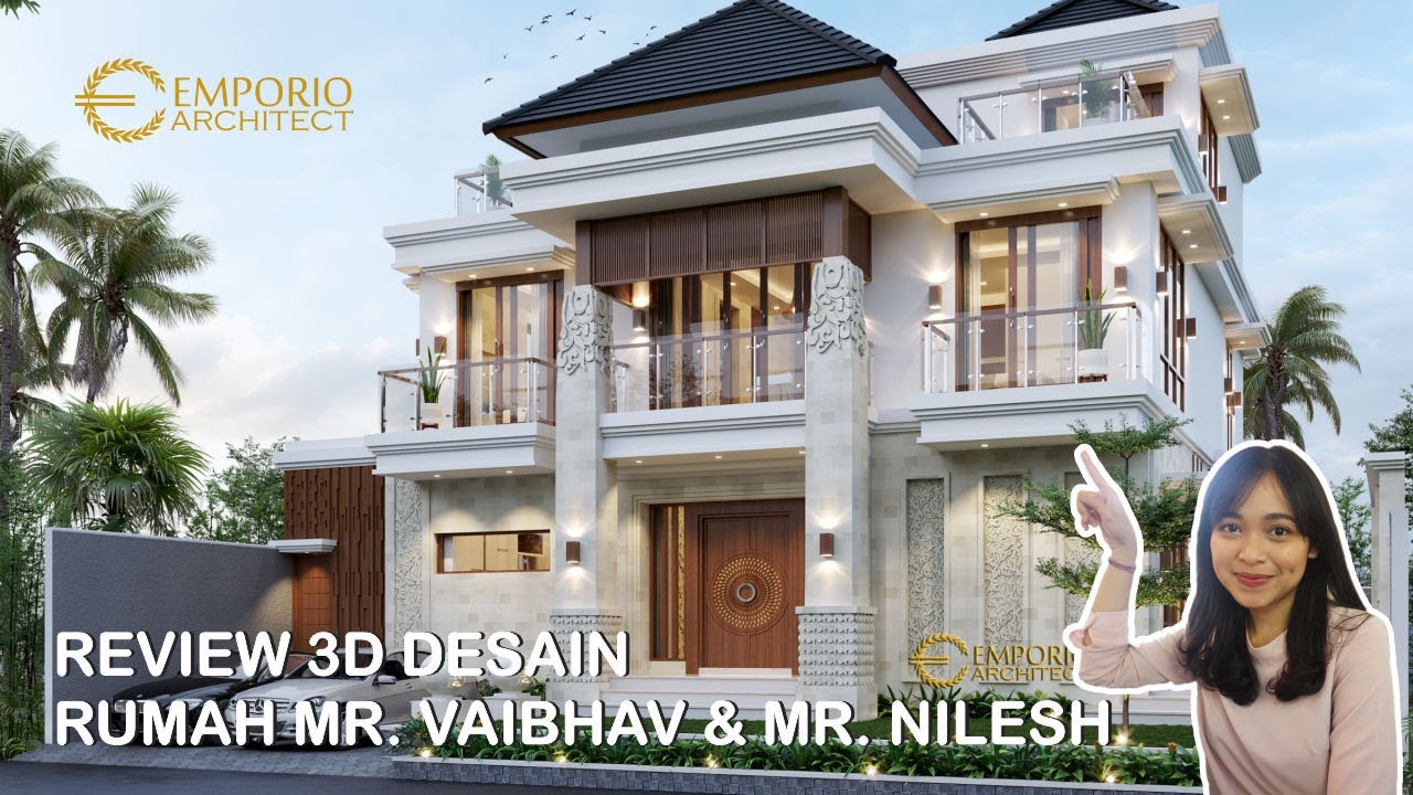 Video 3D Desain Rumah Villa Bali 2 Lantai Mr. Vaibhav dan Mr. Nilesh