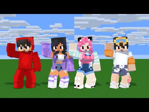 NEW SHUFFLE DANCE TUTU  SUPER IDOL APHMAU KC VS NICO & CASH - MINECRAFT ANIMATION #shorts