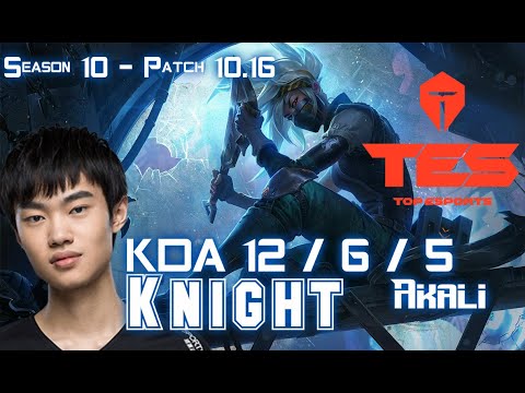 TES Knight AKALI vs TALON Mid - Patch 10.16 KR Ranked