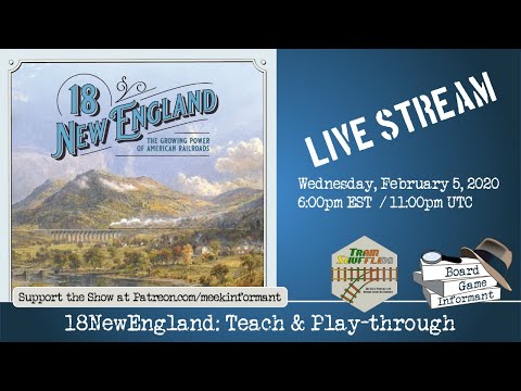 18NewEngland - Full Teach & Play-through with Board Game Informant