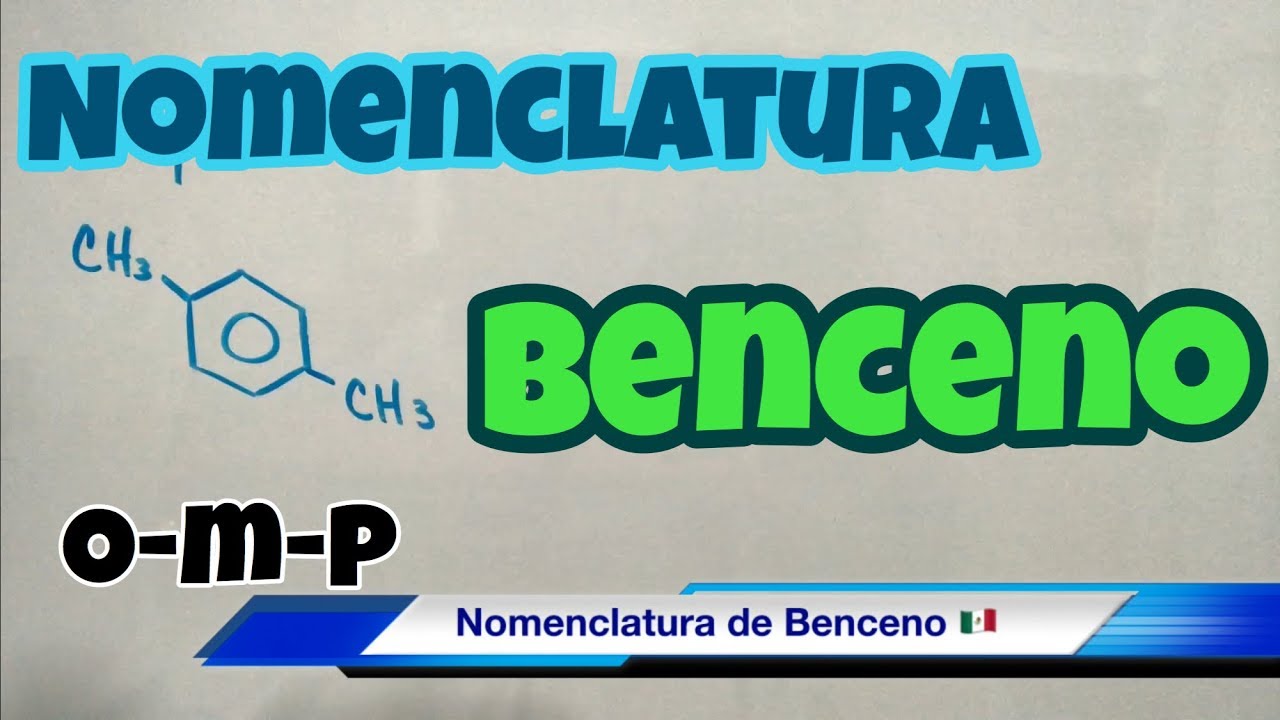 Nomenclatura del BENCENO (orto, meta y para) o-m-p