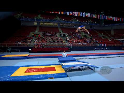 RHOADES Carter (USA) - 2017 Trampoline Worlds, Sofia (BUL) - Qualification Double Mini Routine 1
