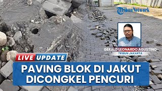 Pencuri Kabel Beraksi di Koja Jakut, Bongkar Paving Blok Trotoar hingga Bikin Lampu Jalan Mati