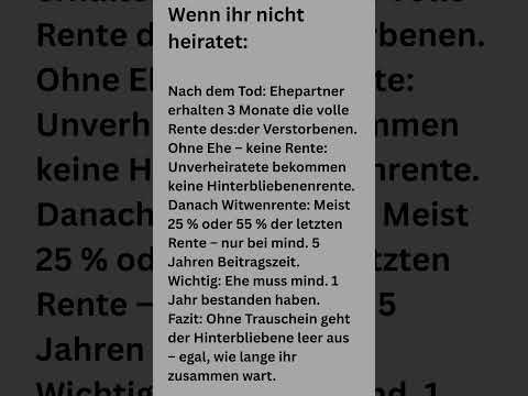 Warum Liebe ohne Trauschein teuer enden kann