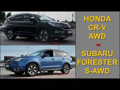 SLIP TEST - Honda CR-V Real Time AWD vs Subaru Forester S-AWD - @4x4.tests.on.rollers