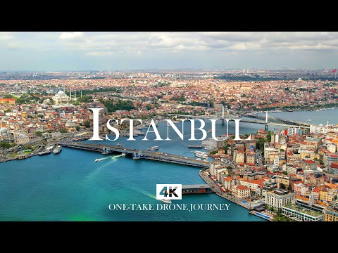 ISTANBUL in 4K – Aerial View of the Golden Horn with Relaxing Piano, Ney and Kanun | Drone Journey