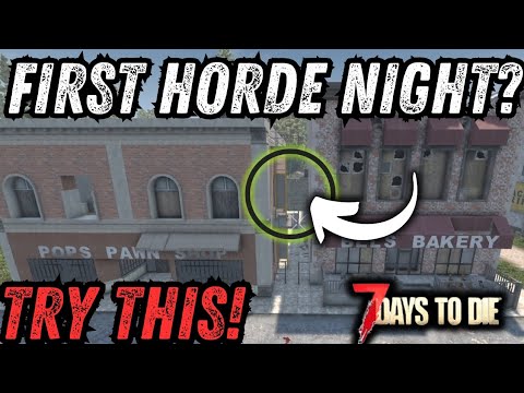 Survive your first Blood moon super easy! Do this! 7 days to die 1.2