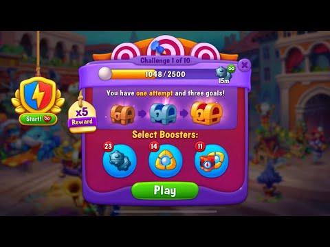 Fishdom Challenge 1 of 10 Stages a shaped Numbers 1, 2, 3