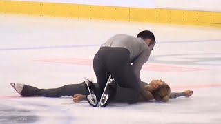 *Scary Fall - Please Beware* - Ashley CAIN / Timothy LEDUC, GOLDEN SPIN ZAGREB PAIRS FS Dec. 7, 2018