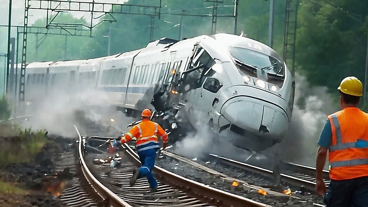 Unglaubliche Eisenbahnmomente vor der Kamera festgehalten