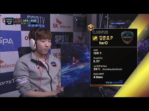 [SPL2015] herO(CJ) vs DeParture(MVP) Set1 Coda -EsportsTV, Starcraft 2