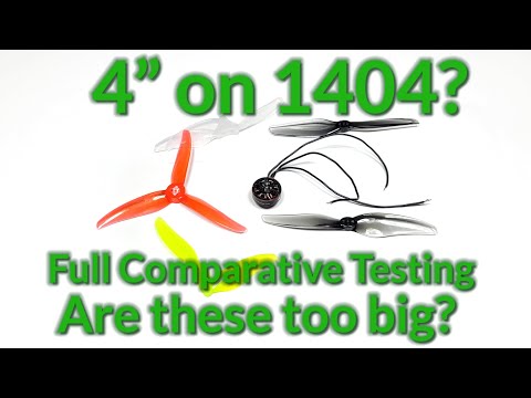 4" Propellers on 1404 Motors - Full Comparative Testing