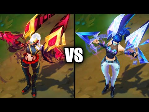 Inkshadow Kai'Sa vs KDA ALL OUT Kai'Sa Skins Comparison (League of  Legends)