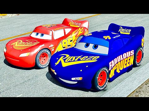 Fabulous Lightning McQueen vs Lightning McQueen at Top Gear Track
