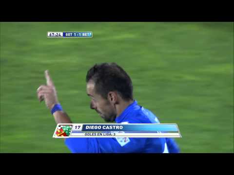 La Liga | Gol de Diego Castro (1-1) en el Getafe CF - Real Betis | 05-11-2012 | J10