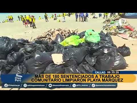 Sentenced to community service, they cleaned Márquez beach