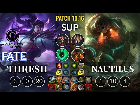 IG Fate Thresh vs Nautilus Sup - KR Patch 10.16