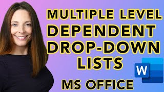 Create Multiple Level Dependent Drop-Down Lists in Word - Fillable Forms with 3 Cascading Levels