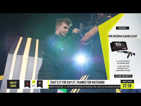 LIVE: Astralis vs. FaZe Clan - ESL One: Road to Rio - Upper Bracket Final - EU