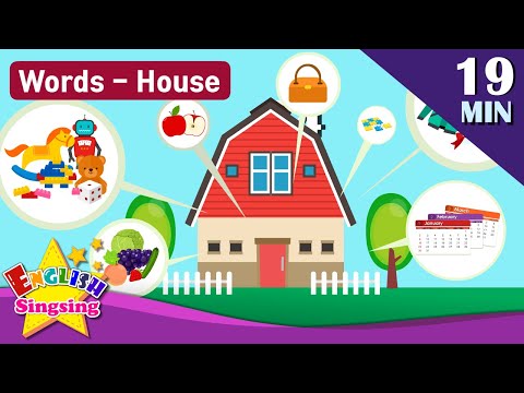 Theme "House" (Fruits&Vegetables, Clothes, Calendar, Toy) - English Words Theme collection
