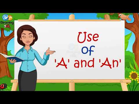 Articles - Use of a and an for kids | Elearning Studio