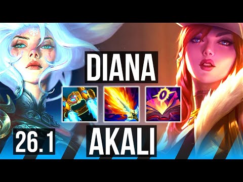 DIANA vs AKALI (MID) | Perfect KDA: 12/0/4 | EUW Diamond | 26.1