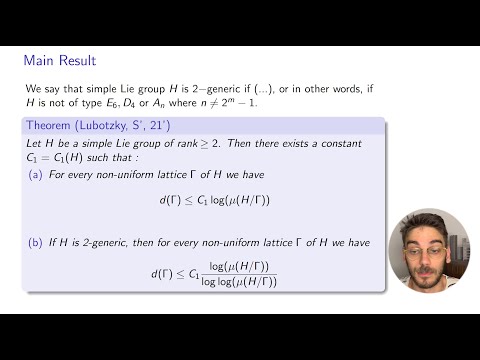 Generators of Lattices and the Complexity of Locally Symmetric Spaces - Raz Slutsky (NCNGT 2021) 2/2
