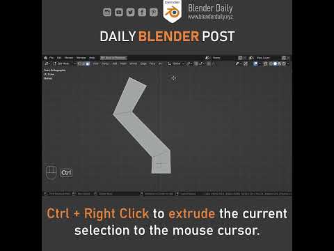 Quick Extrusion in Blender