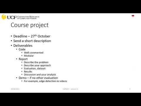 CAP5415 Lecture 18 [Classification - Part I] - Fall2021