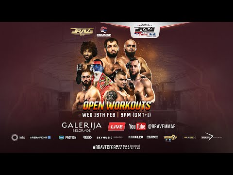 BRAVE CF 69 Open Workouts live from TC Galerija, Belgrade Serbia | FREE MMA | BRAVE TV