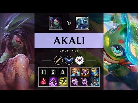 Akali Mid vs Fizz - KR Diamond Patch 25.17
