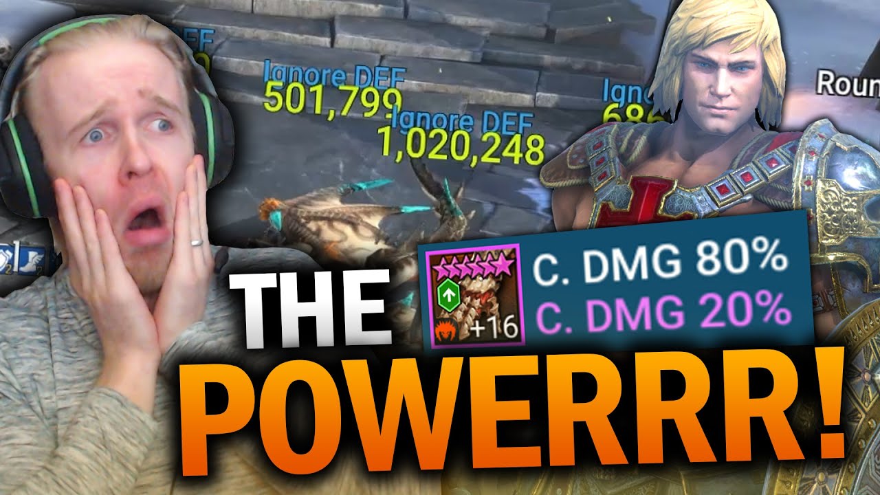 BUILDING HE-MAN! NEW BEST GOD DAMAGE NUKER - Raid Shadow Legends Build Guide