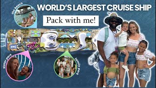 Pack with us for the WORLDS LARGEST CRUISE SHIP!!🚢🏖️ #Cruise #PackWithMe #Vlog