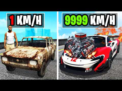 GTA 5 aber 1 CRASH = 10 KM/H SCHNELLERES AUTO!🚗🚀