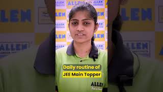 ➡️ Daily Routine for 300/300 | Sneha Pareek कैसे बनी JEE Main Topper?  #shorts