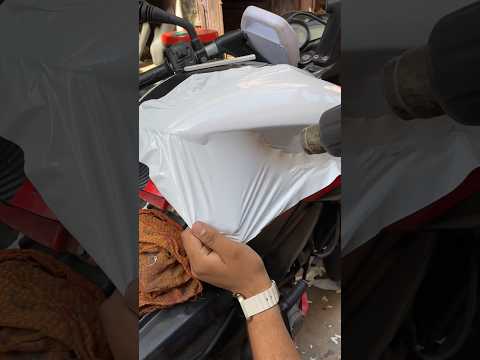 Pulsar Ns 200 Modified🤟 | white vinyl wrapping | very finishing wrap ever #modified #shortsvideo