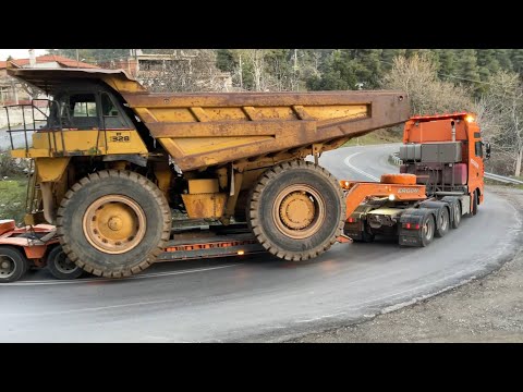 Transporting The Caterpillar 777D Dumper - Sotiriadis / Labrianidis Mining Works