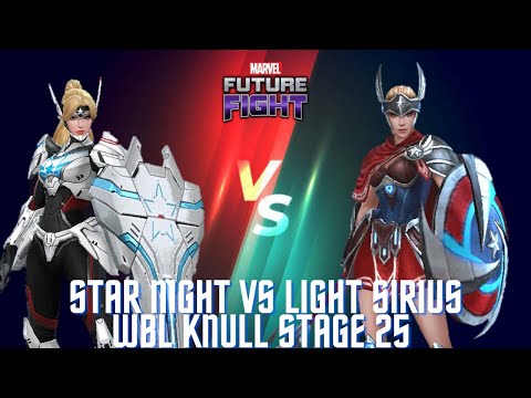 Sharon Rogers WBL Knull Stage 25 with Star Night vs Light Sirius in Marvel Future Fight 7.7