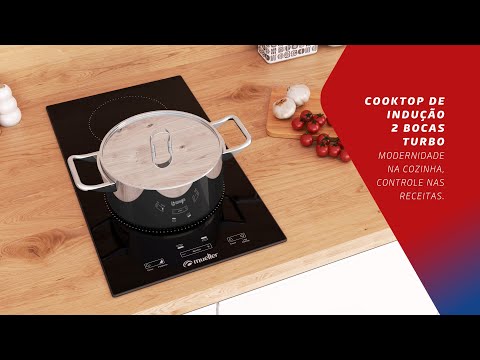 Video thumbnail of Cooktop Indução Mueller 2 Bocas MCI162BG1