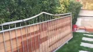 Heavy tall gate to create privacy. Mulholland security show