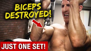 Biceps Workout in ONE Set (GUARANTEED BICEP SORENESS!!)