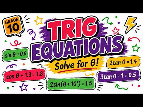 Solve Trig Equations | Grade 10 CAPS Maths
