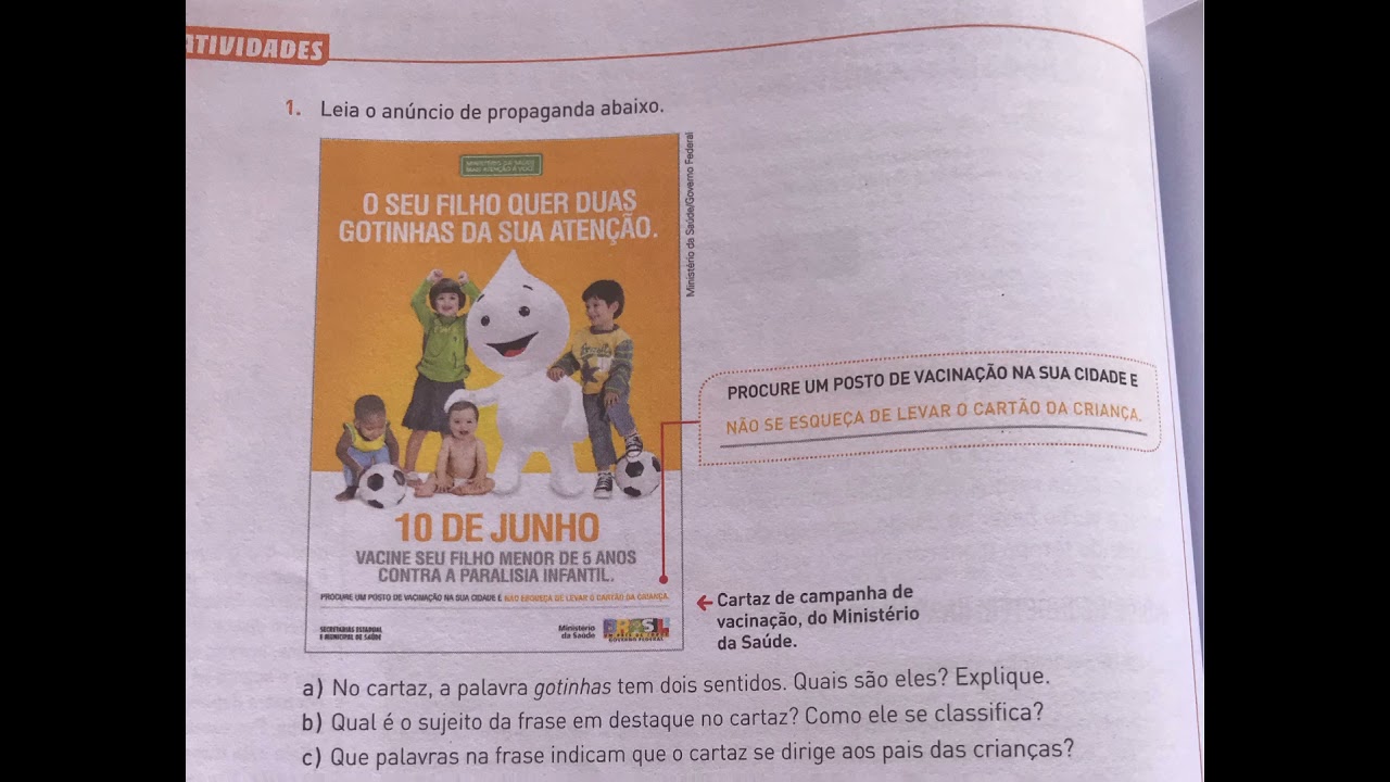 Correção da atividade de português página 20- 8 ano